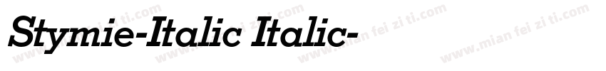Stymie-Italic Italic字体转换